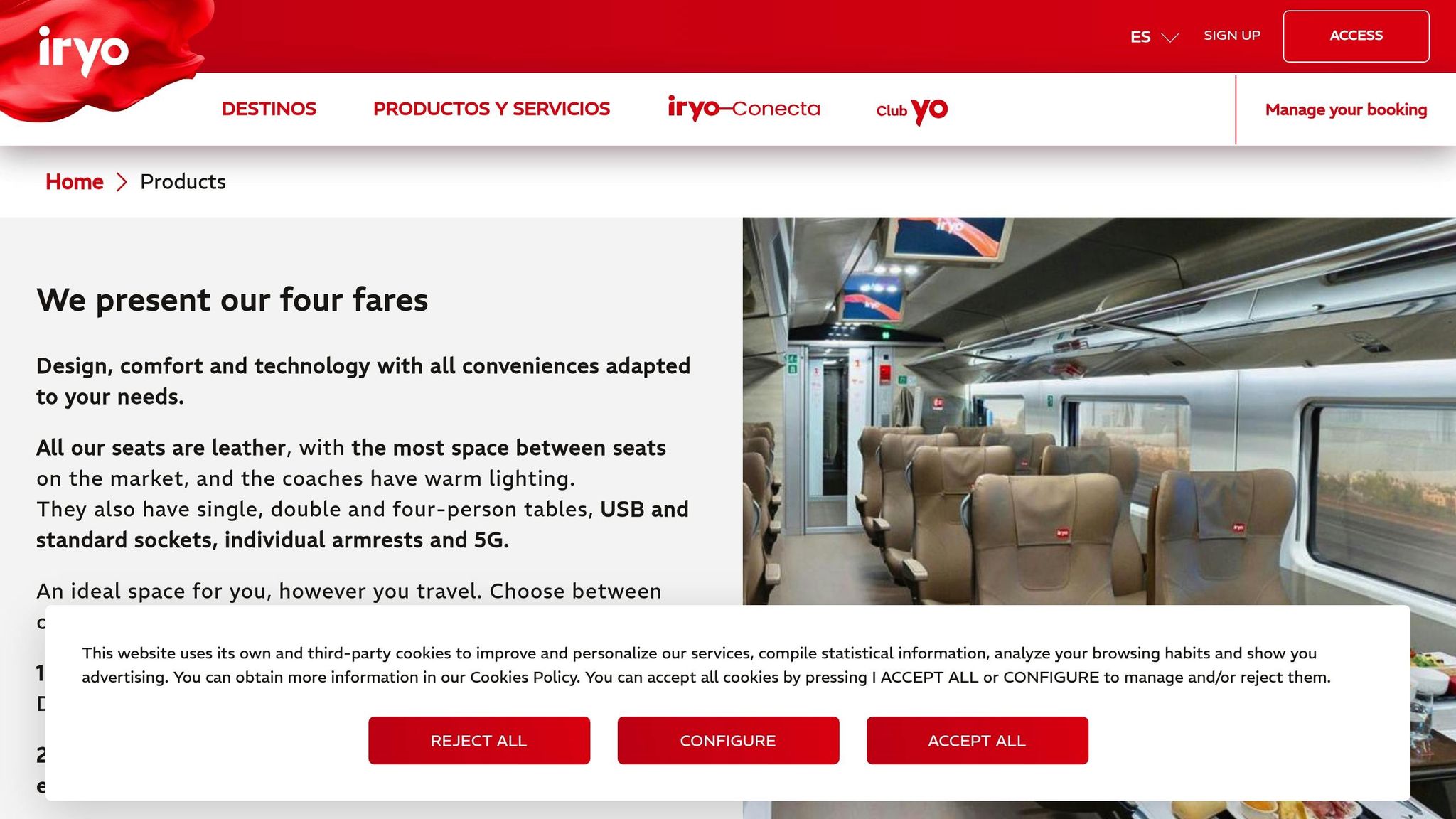 Madrid to Valencia by train iryo