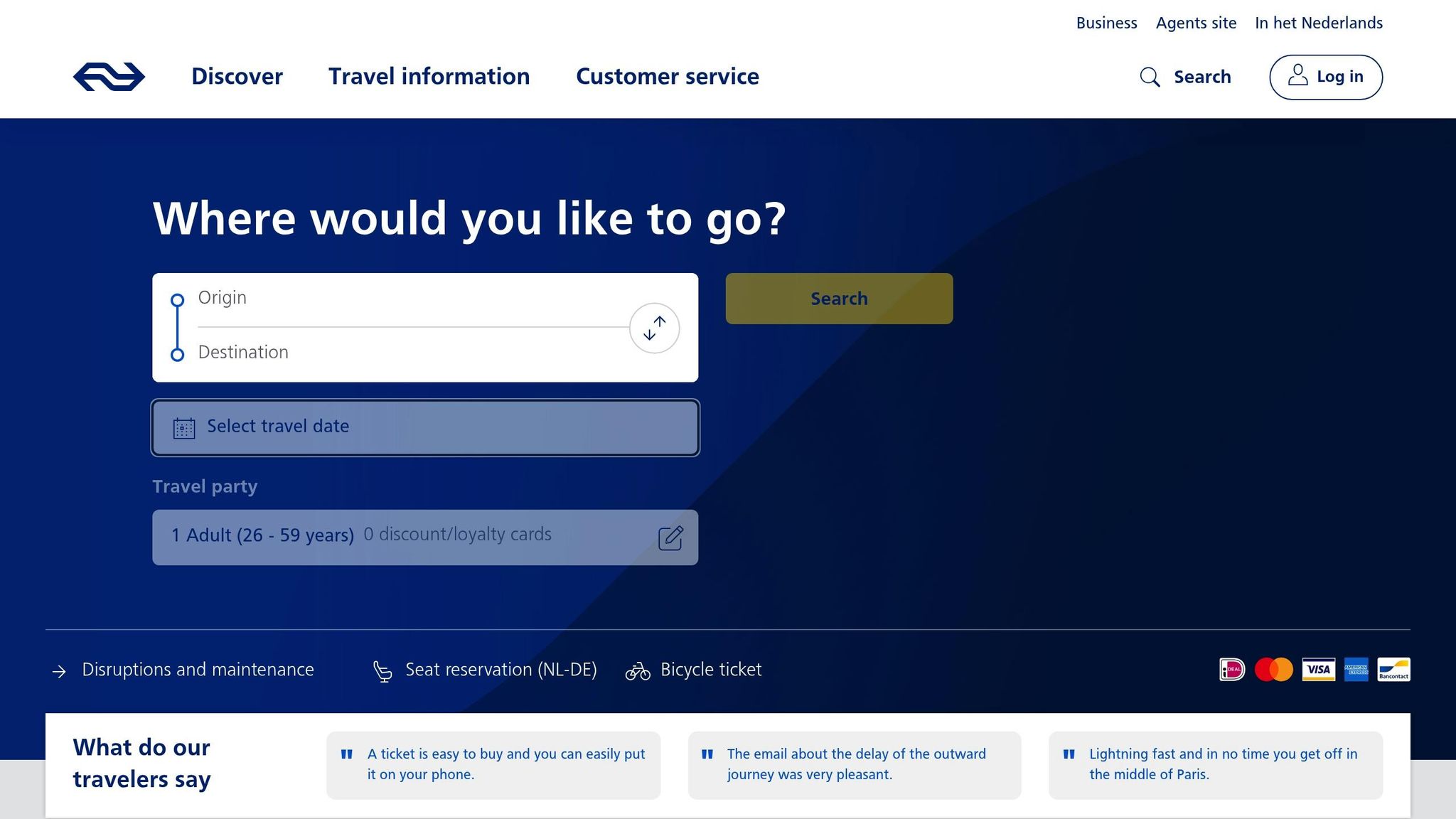 Berlin to Amsterdam by train Nederlandse Spoorwegen