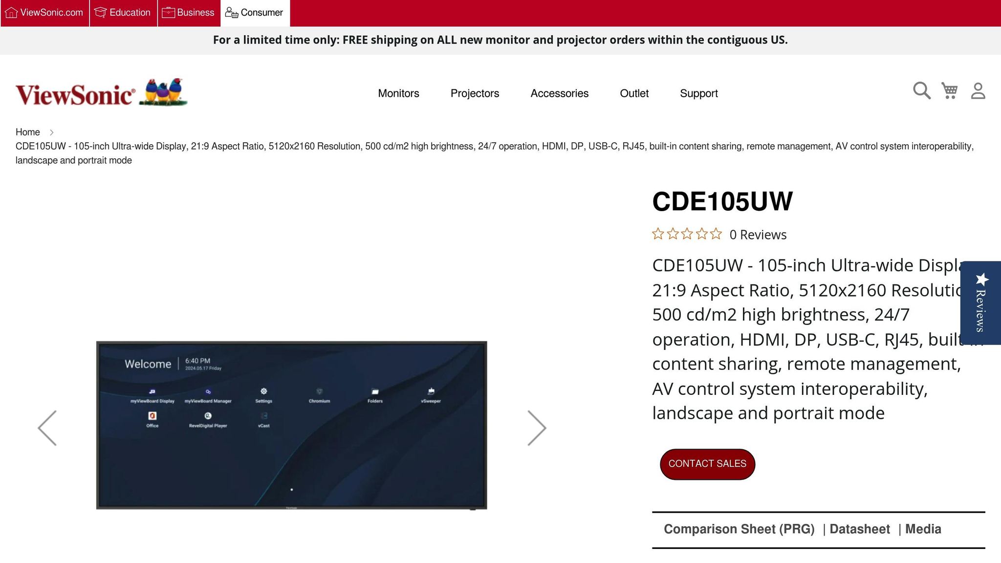 ViewSonic CDE105UW