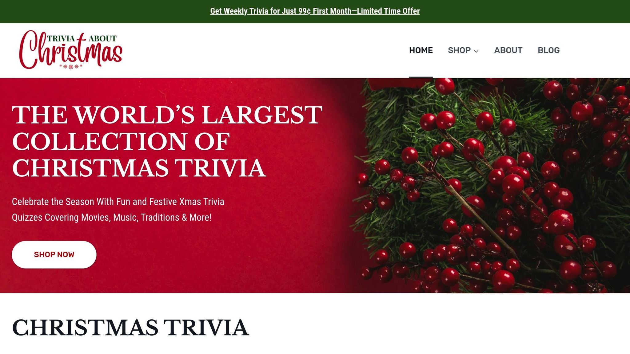 Trivia About Christmas