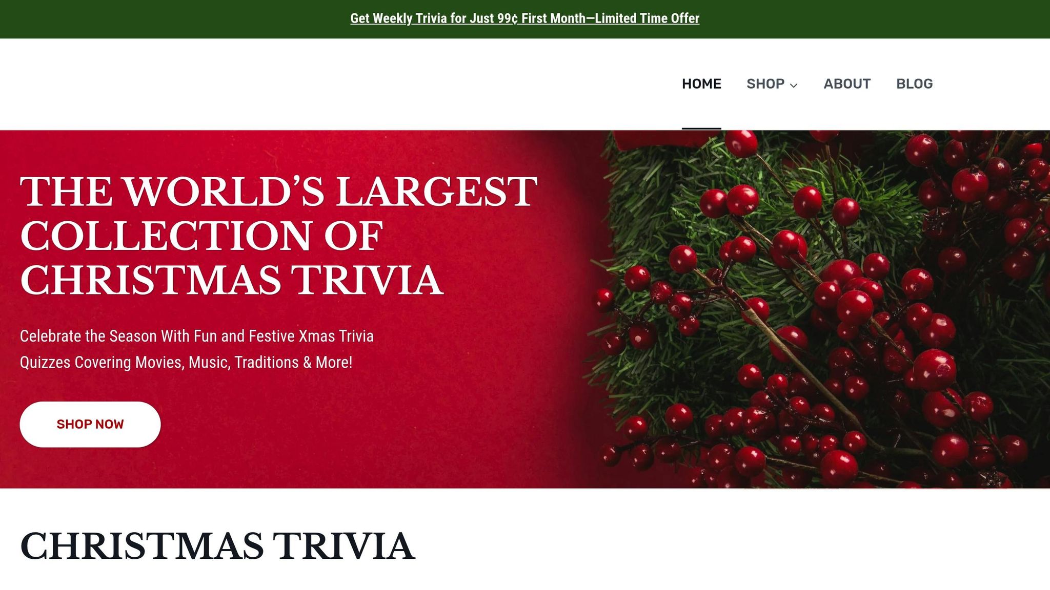 Trivia About Christmas