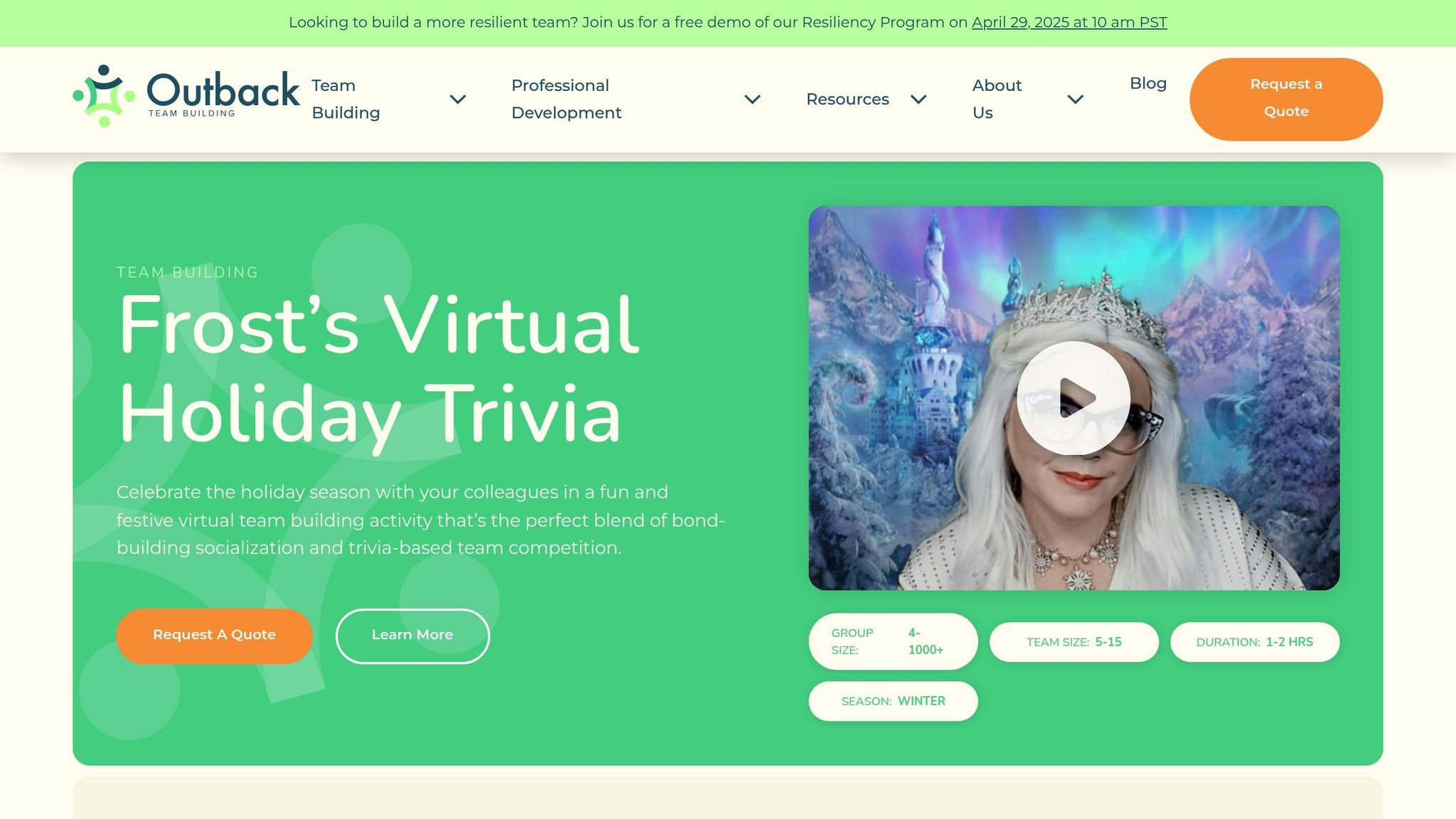 Frost's Virtual Holiday Trivia