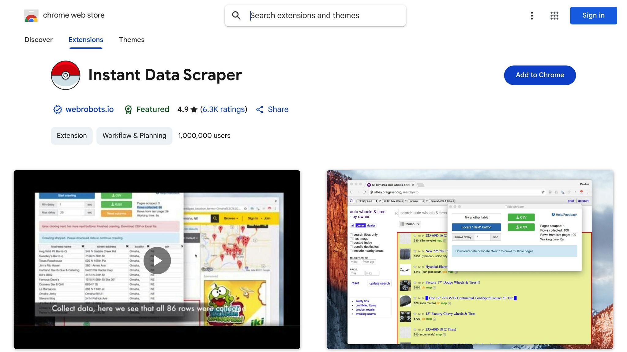 Instant Data Scraper