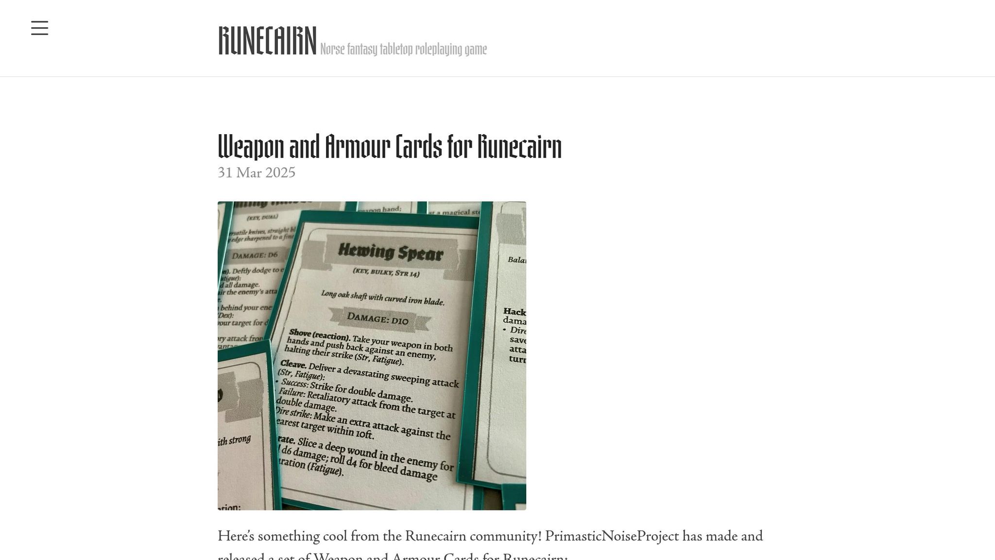 Runecairn: Wardensaga
