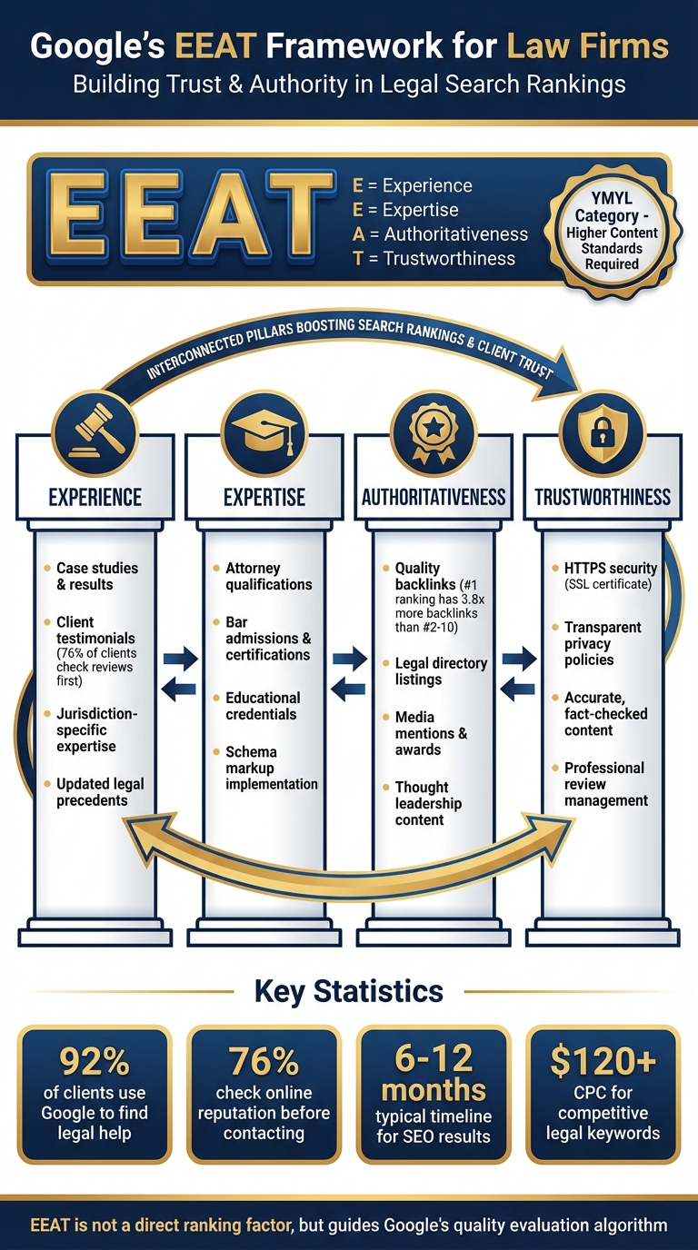 Google EEAT Framework for Law Firm SEO Rankings