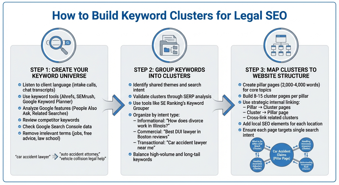 3-Step Keyword Clustering Process for Law Firms