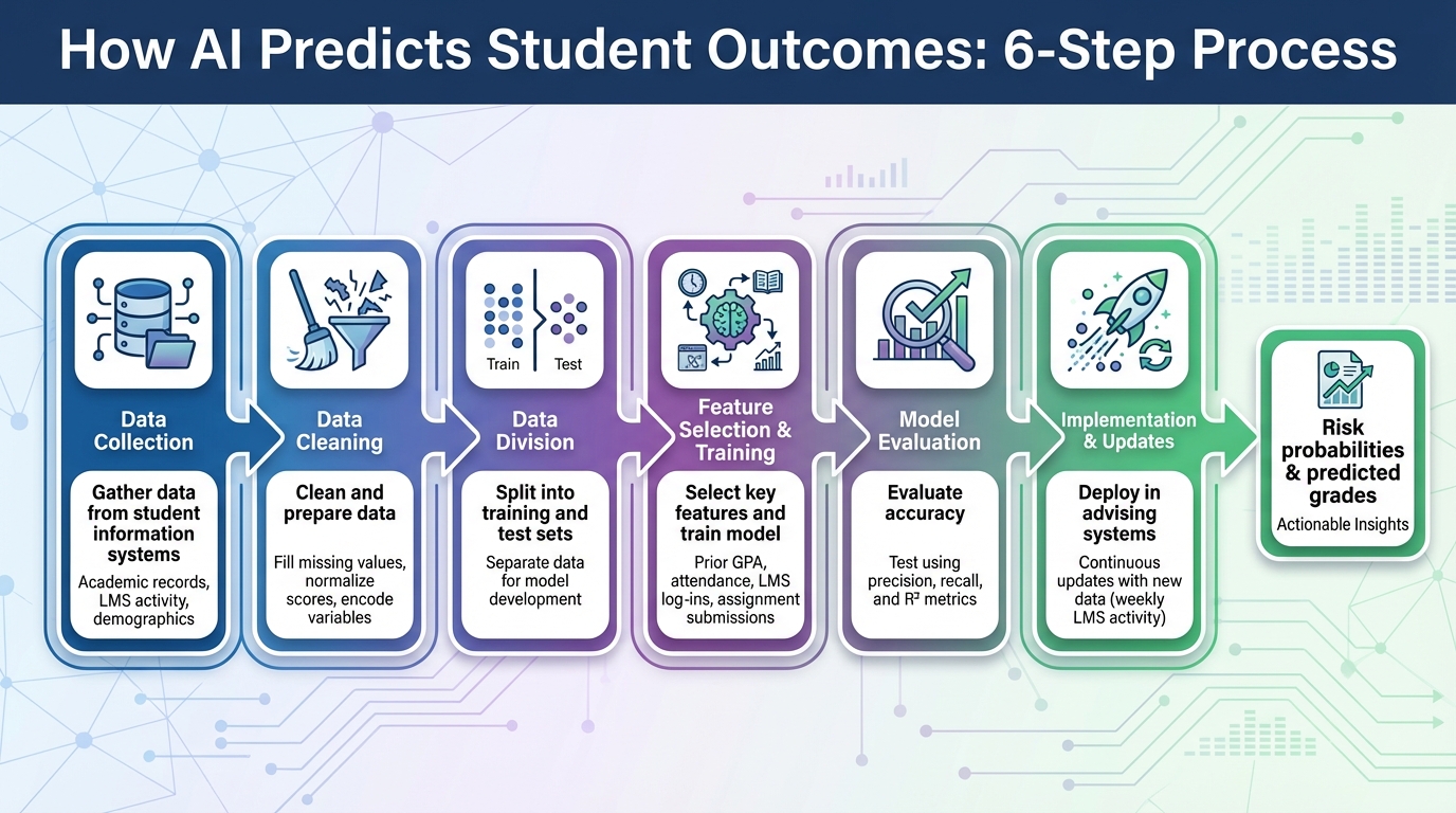How AI Predicts Student Outcomes: 6-Step Process