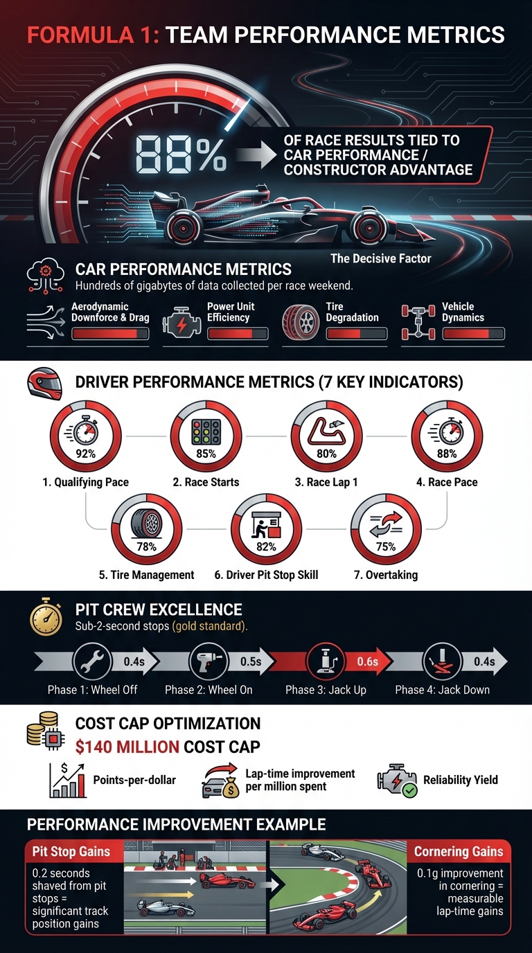 F1 Team Performance Metrics: Key Data Points and Statistics