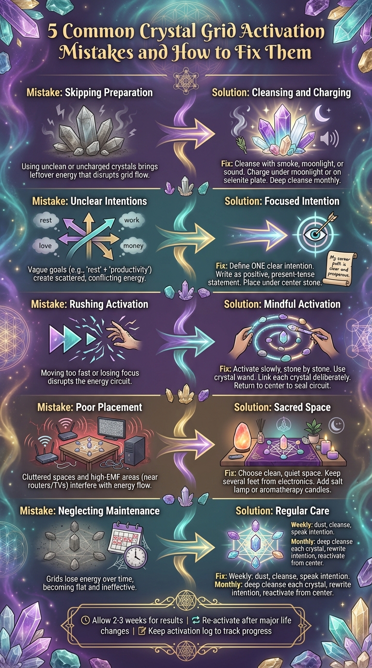 5 Common Crystal Grid Activation Mistakes and How to Fix Them