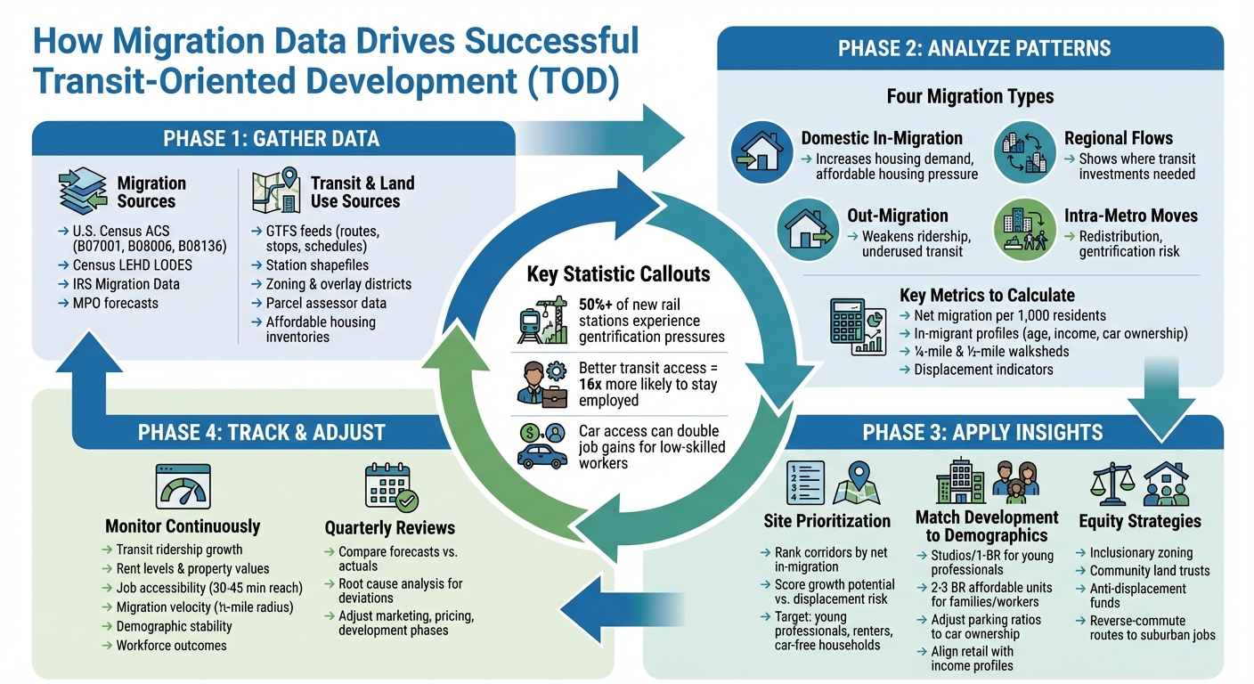 Four-Step Framework for Migration-Informed TOD Planning