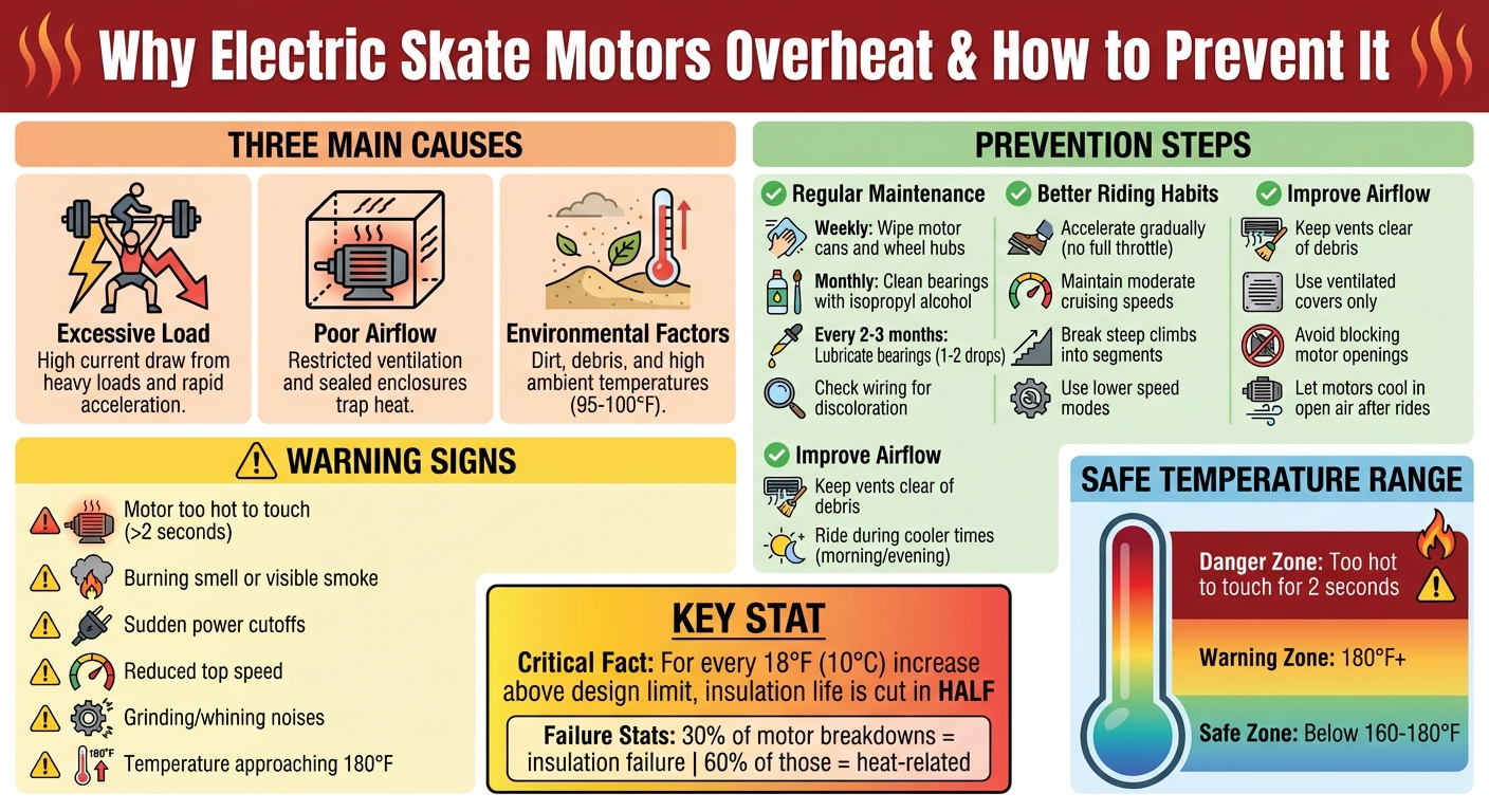 How to Prevent Electric Skate Motor Overheating: 3 Main Causes and Prevention Steps