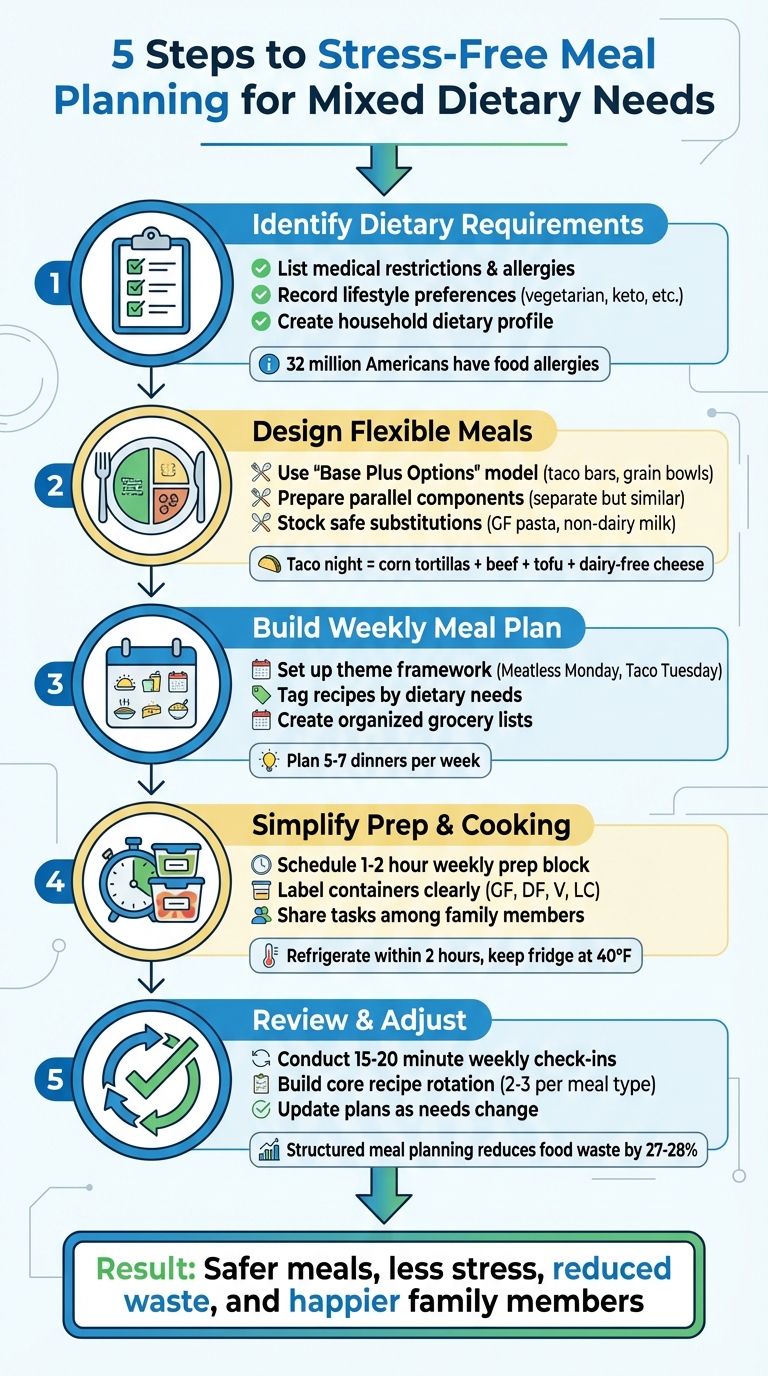 5-Step System for Planning Meals with Mixed Dietary Needs