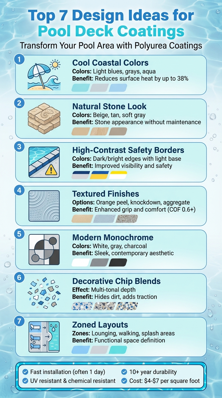 7 Pool Deck Coating Design Ideas with Benefits