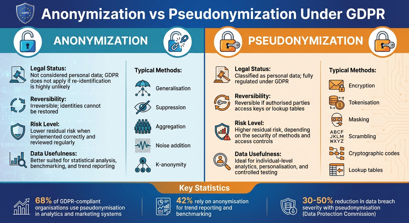 GDPR Anonymization vs Pseudonymization: Key Differences and Methods