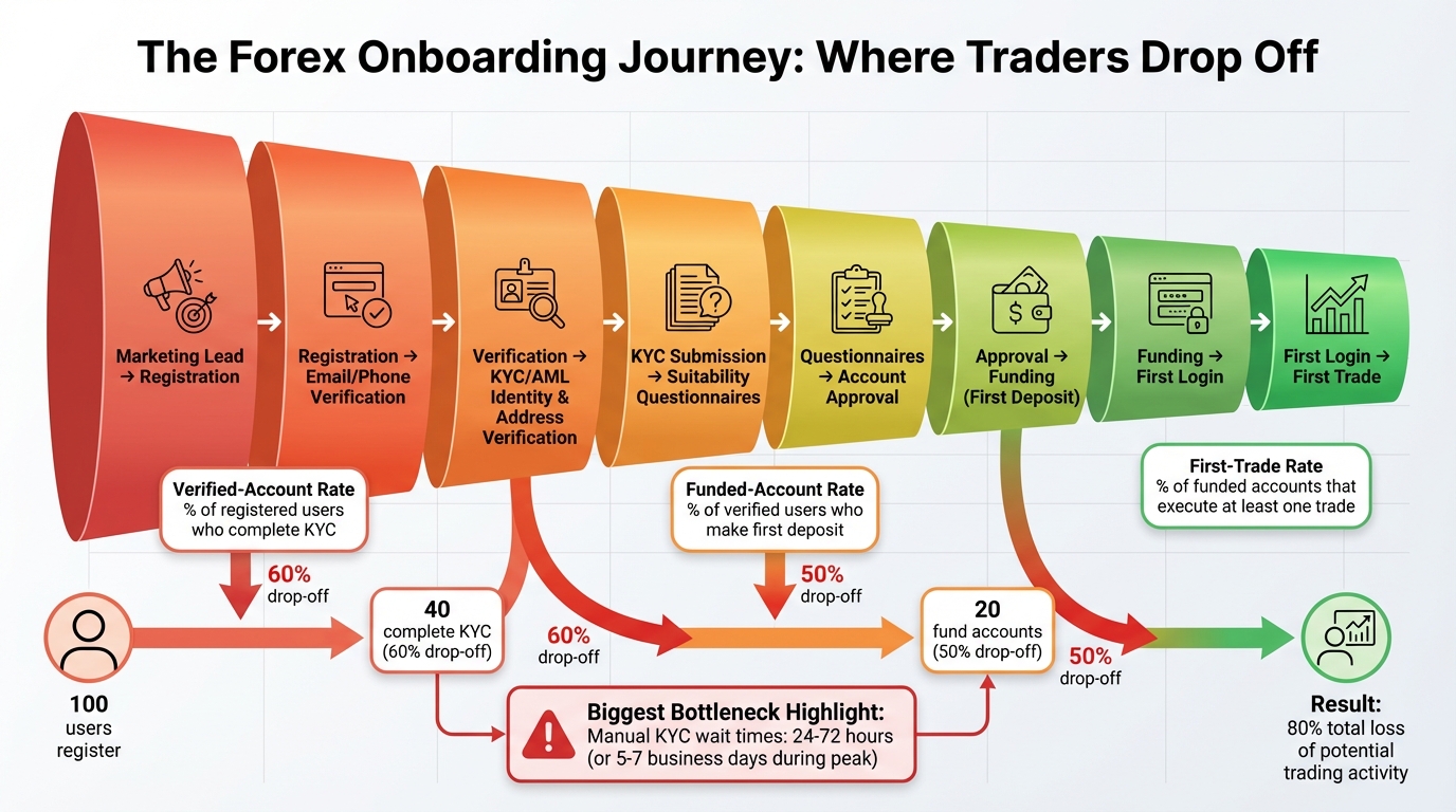 Forex Onboarding Funnel: Key Stages and Conversion Metrics