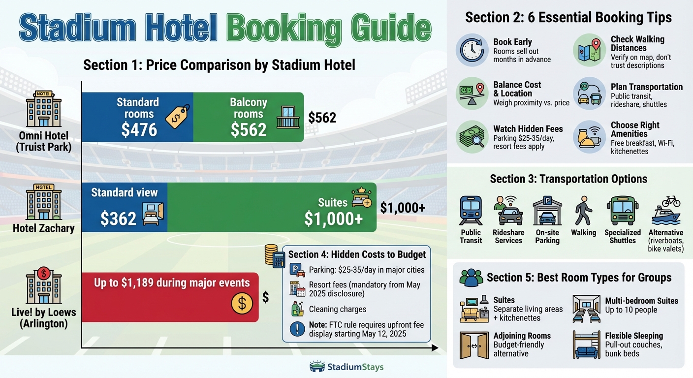 Stadium Hotel Booking: Price Comparison and Key Factors Guide