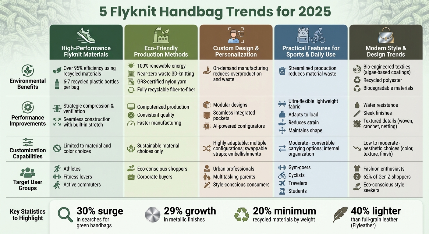2025 Flyknit Handbag Trends Comparison: Sustainability, Performance & Customization