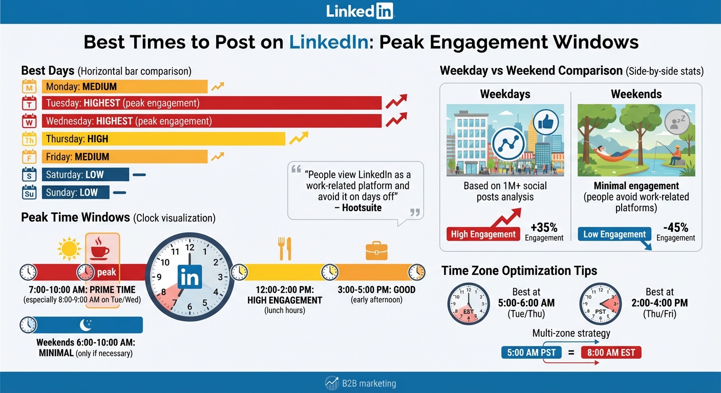 Best Times to Post on LinkedIn by Day and Hour