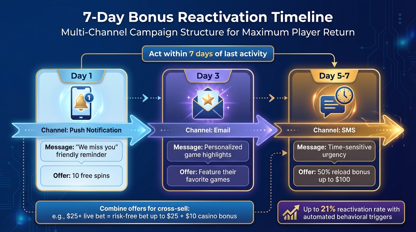 7-Day Player Reactivation Campaign Timeline for iGaming Operators