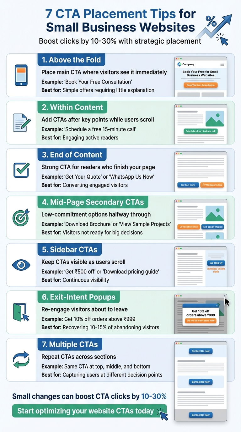 7 CTA Placement Strategies for Small Business Websites