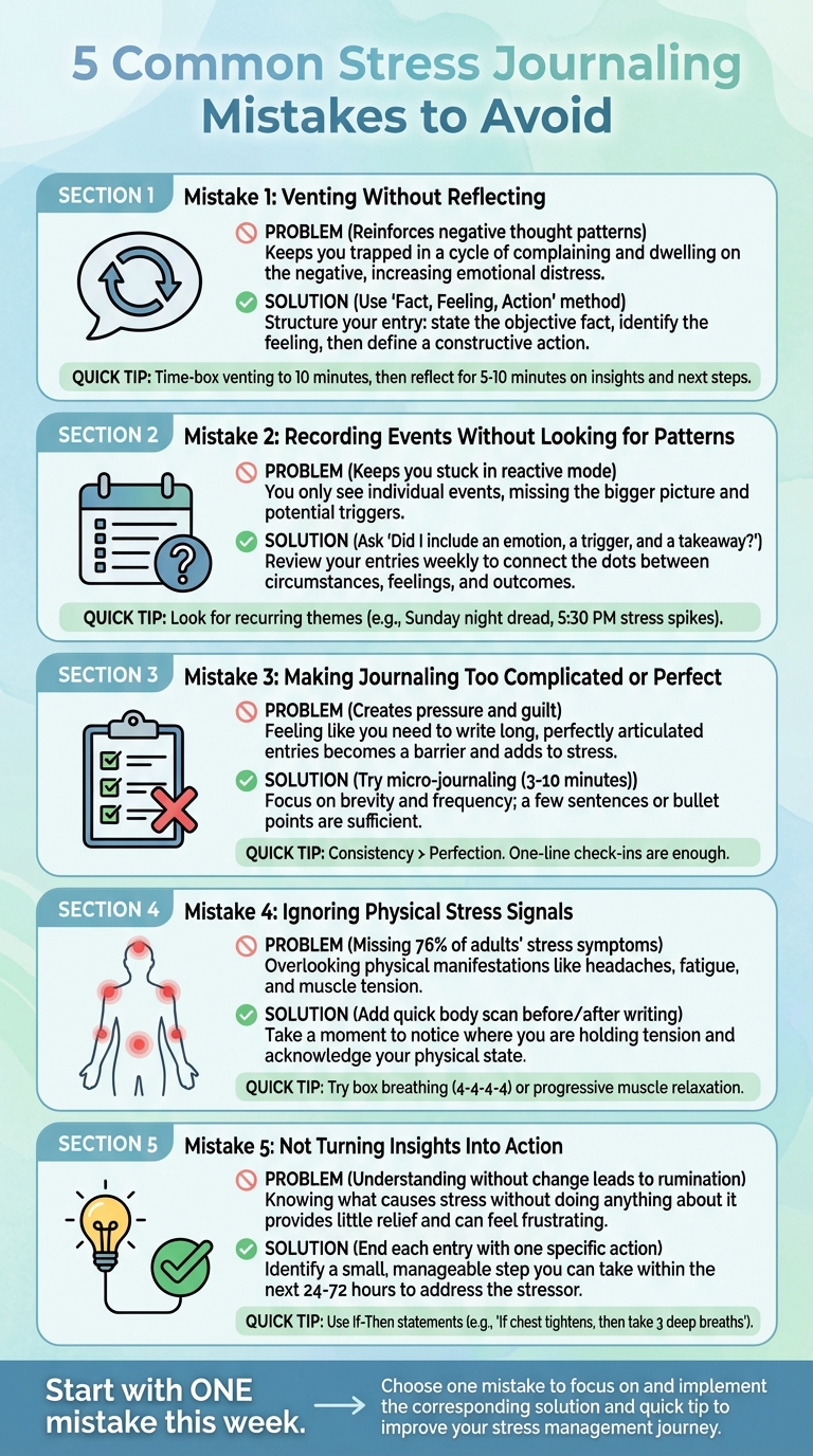 5 Common Stress Journaling Mistakes and How to Fix Them