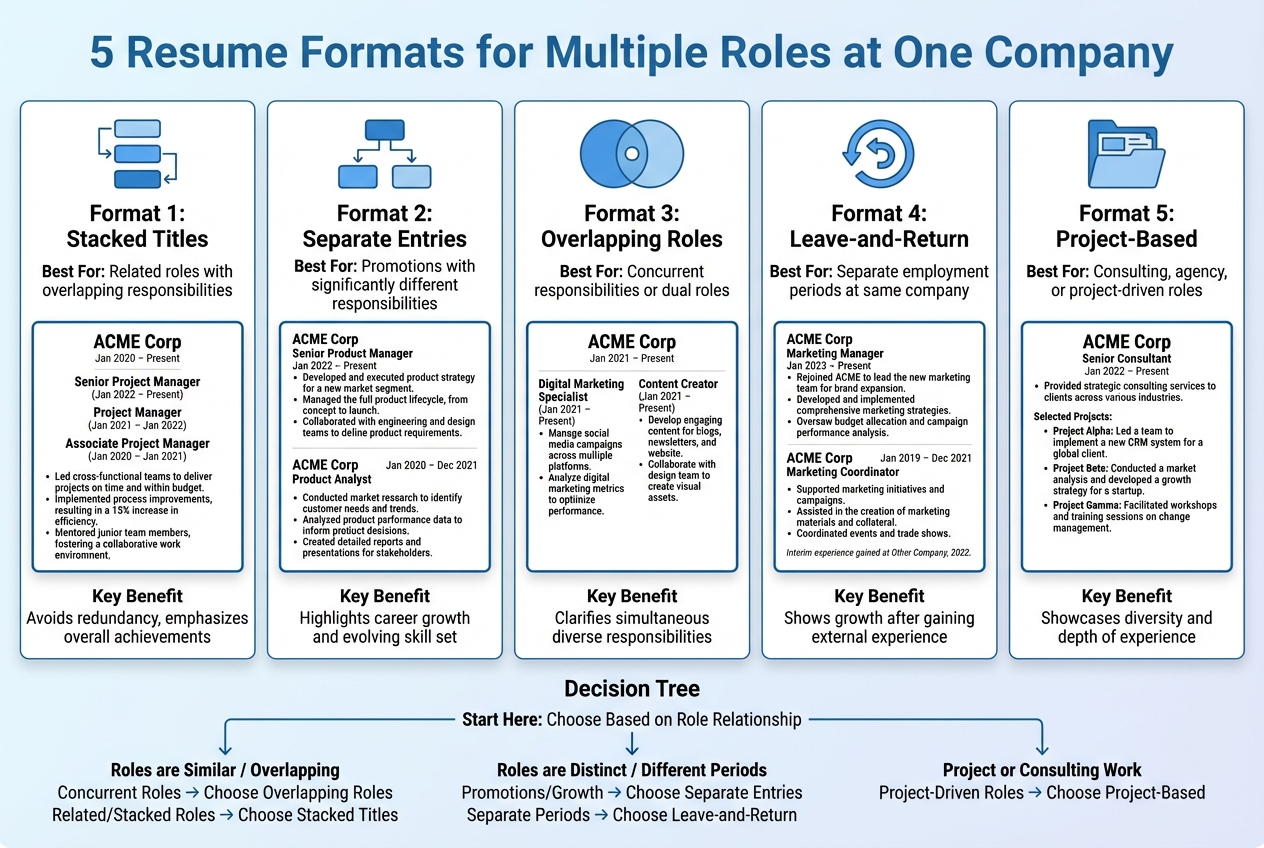 5 Resume Formats for Multiple Jobs at Same Company