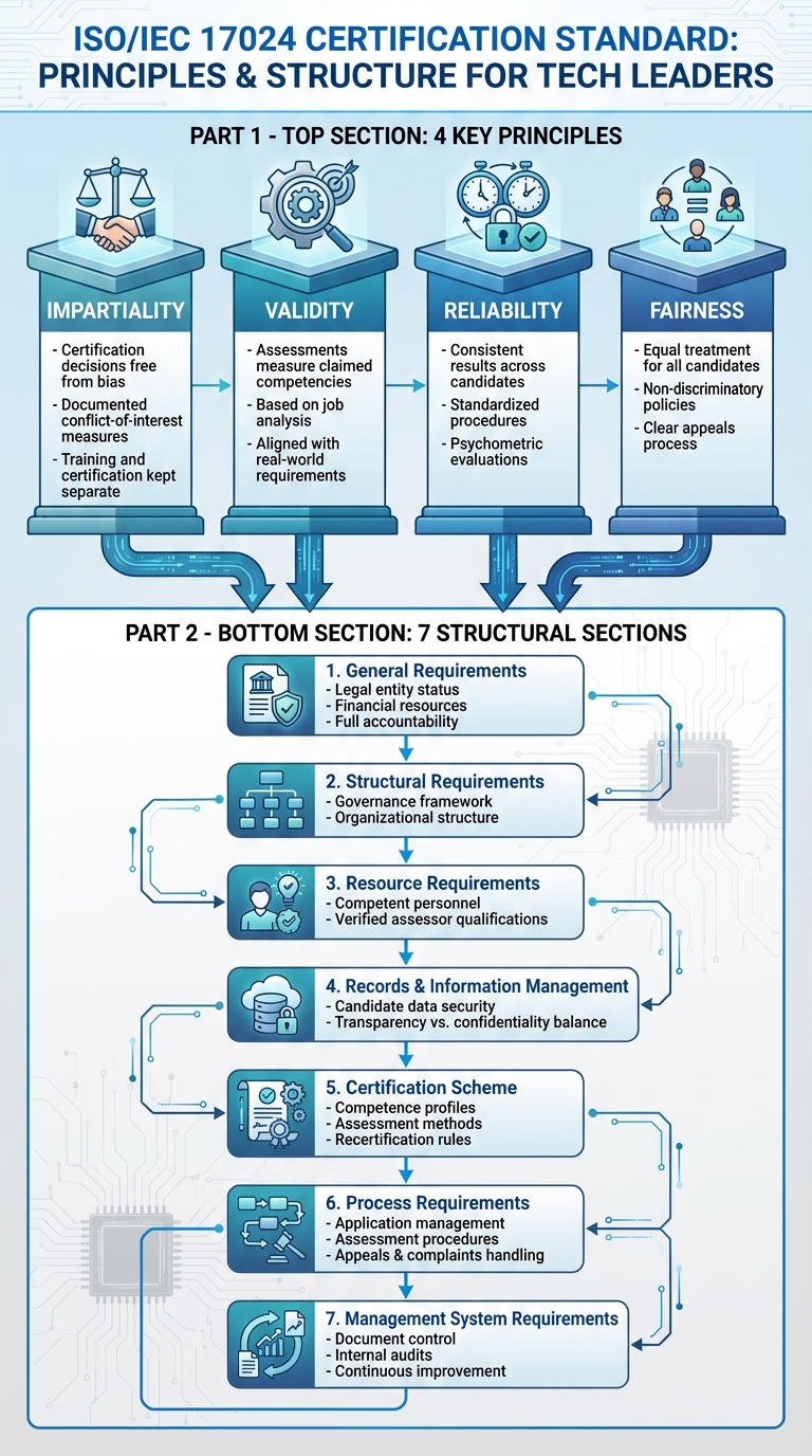 ISO/IEC 17024 Structure: 7 Core Sections and 4 Key Principles