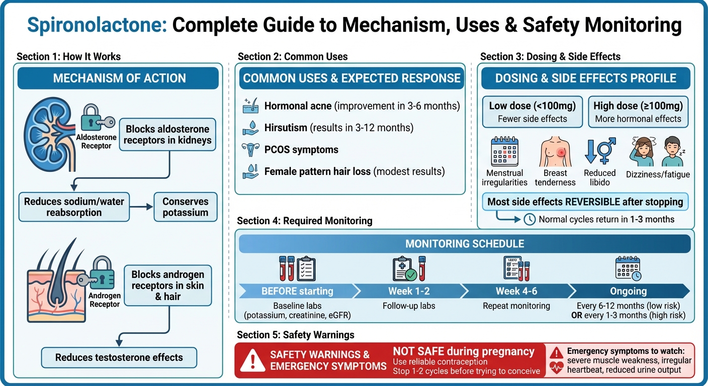 How Spironolactone Works: Mechanism, Uses, and Monitoring Guide