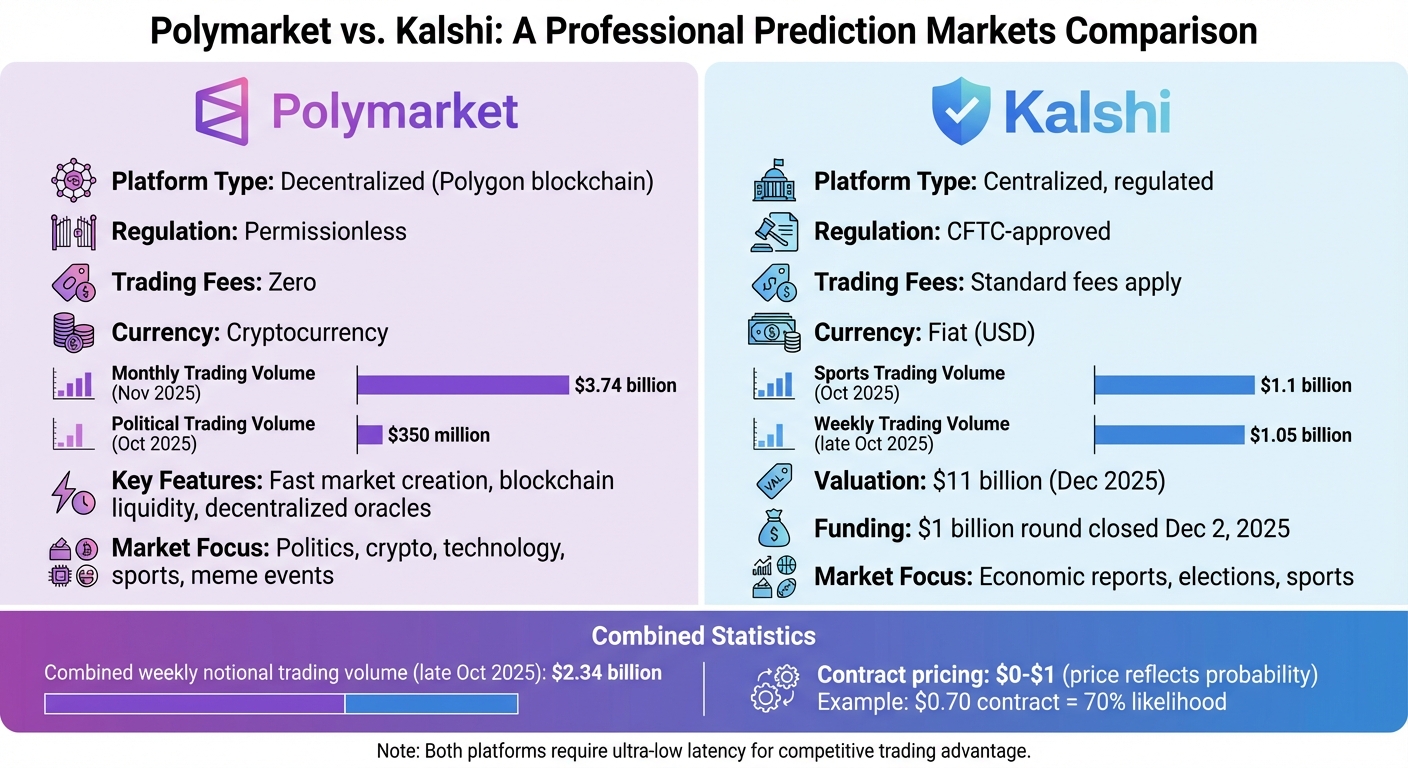 Polymarket vs Kalshi: Platform Comparison and Trading Volume Statistics