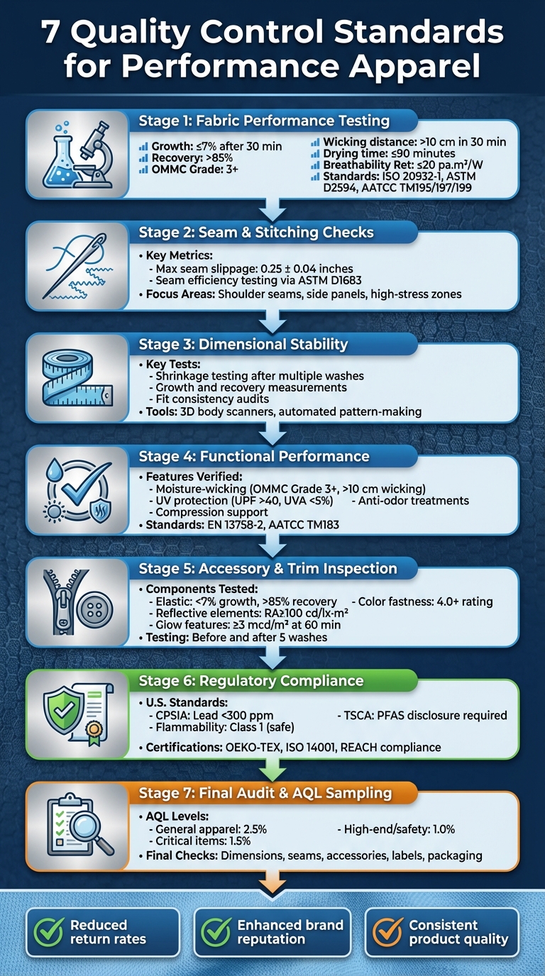7 Quality Control Standards for Performance Apparel Manufacturing