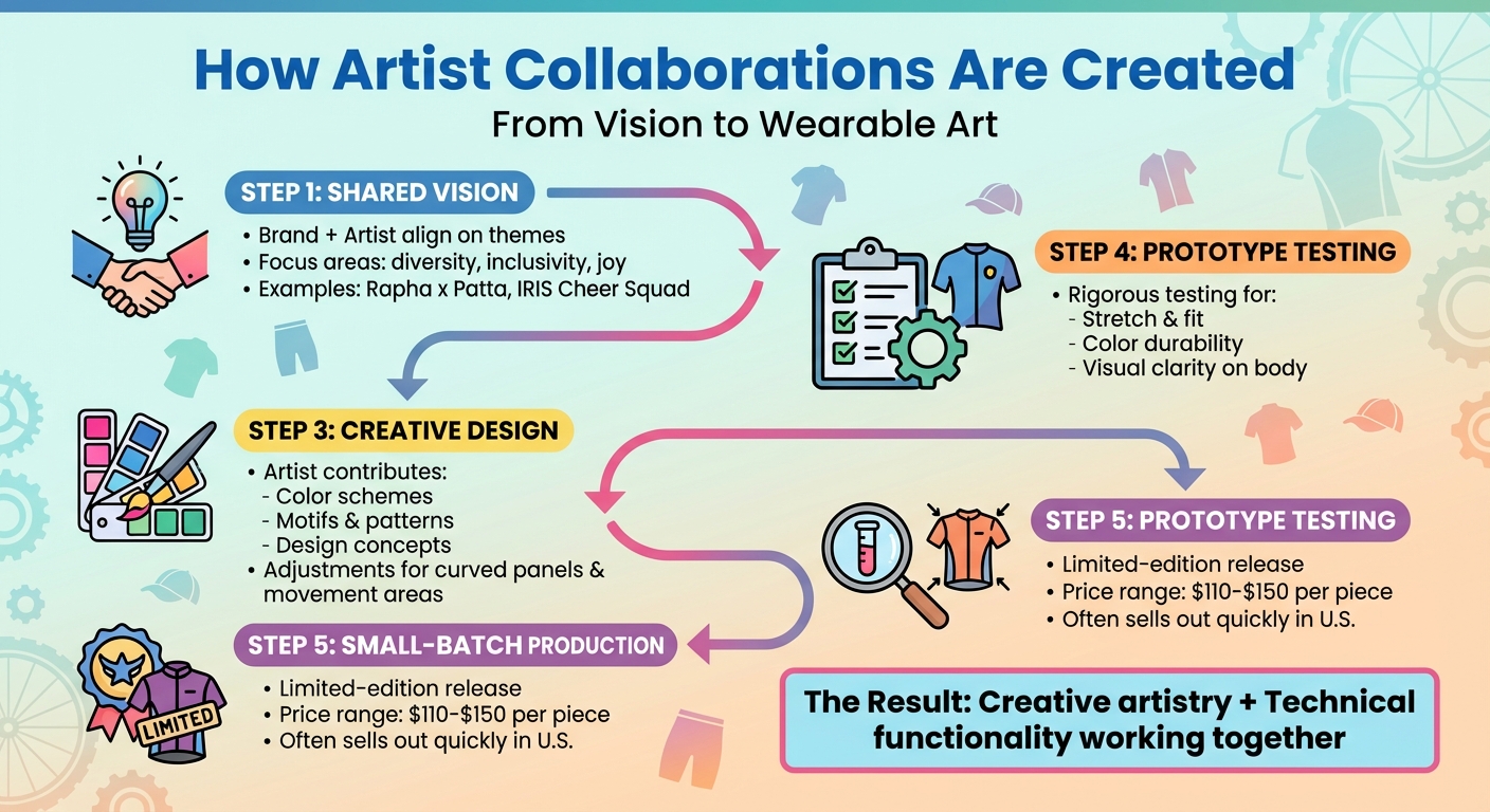 How Artist Collaborations in Women's Cycling Wear Are Created: From Concept to Production