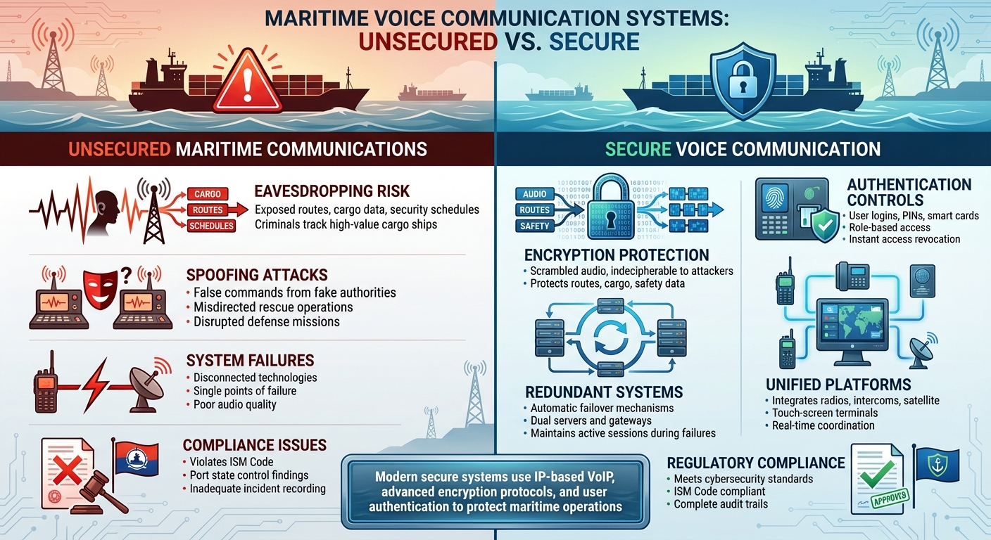 Risks of Unsecured vs Benefits of Secure Maritime Voice Communication