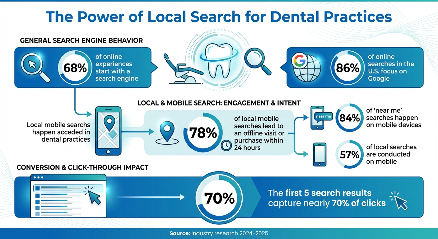 Dental SEO Statistics: Local Search Impact and Patient Behavior