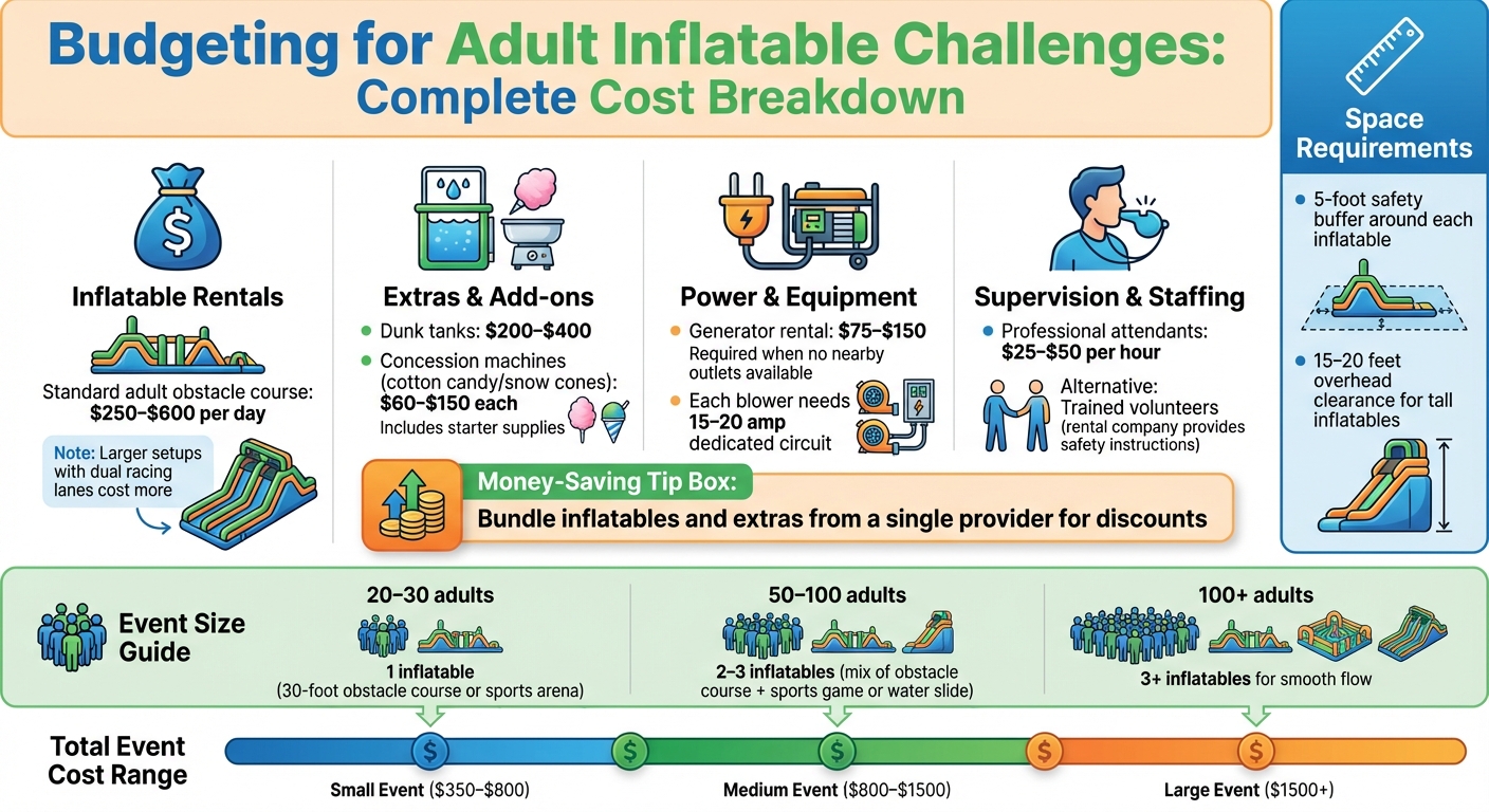 Adult Inflatable Challenge Planning Budget Breakdown and Cost Guide
