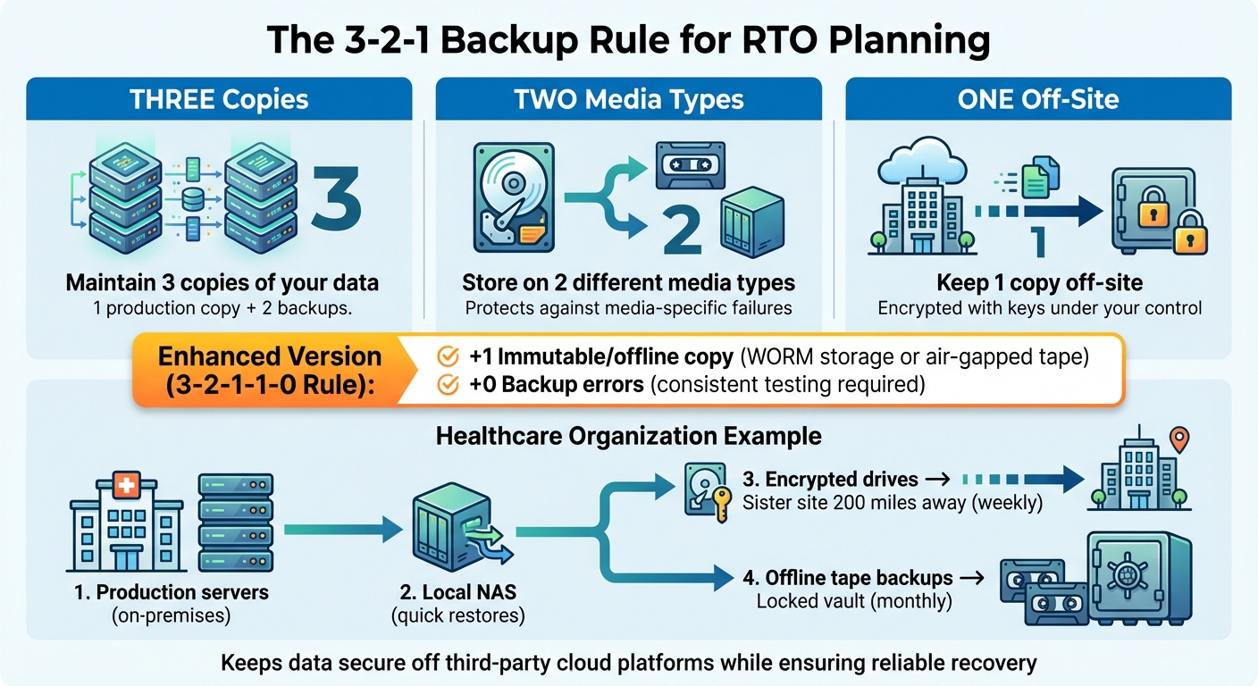 3-2-1 Backup Rule for RTO Planning