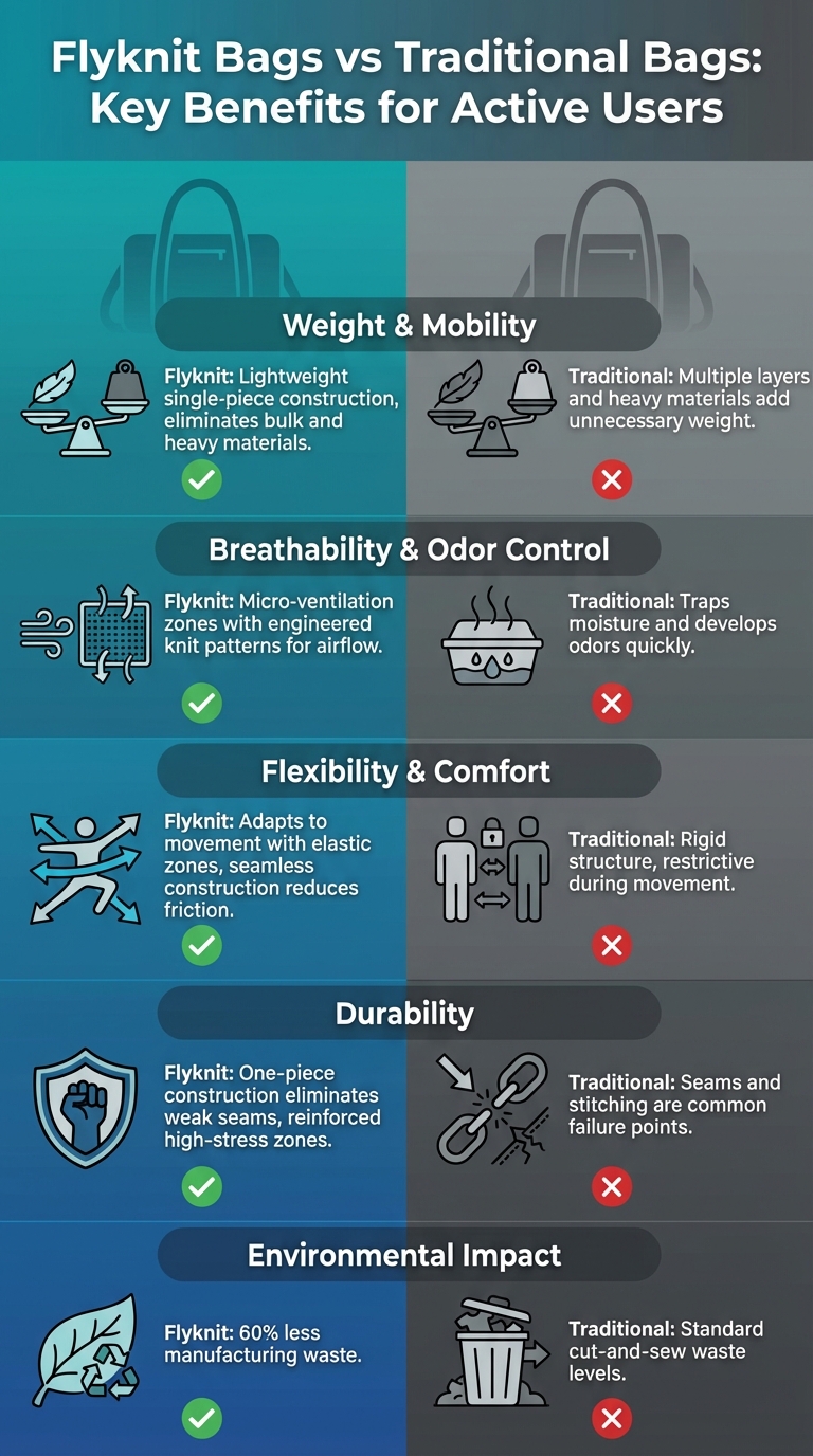 Flyknit Bags vs Traditional Bags: Key Benefits Comparison