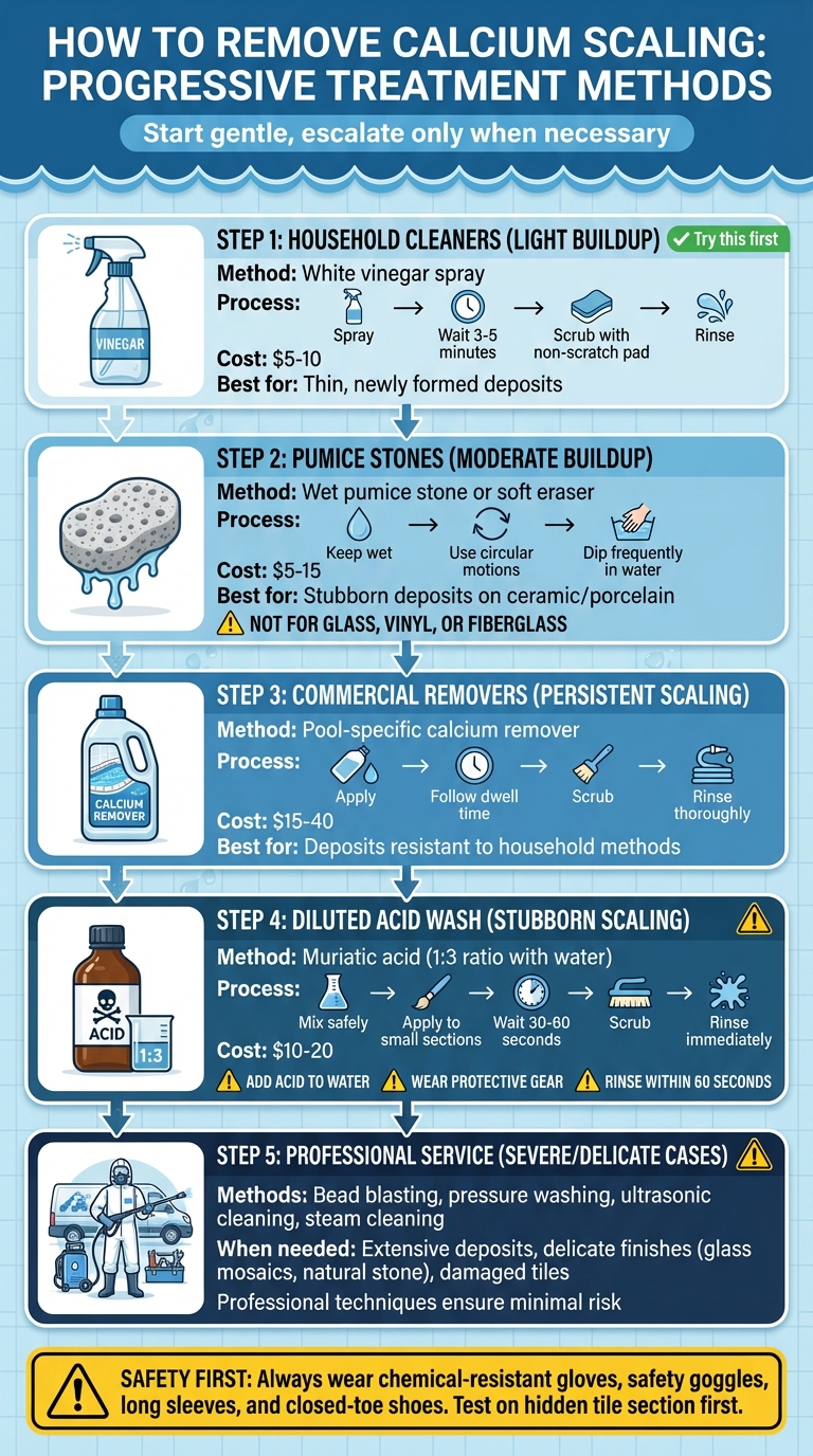 Step-by-Step Guide to Removing Calcium Scaling from Pool Tiles