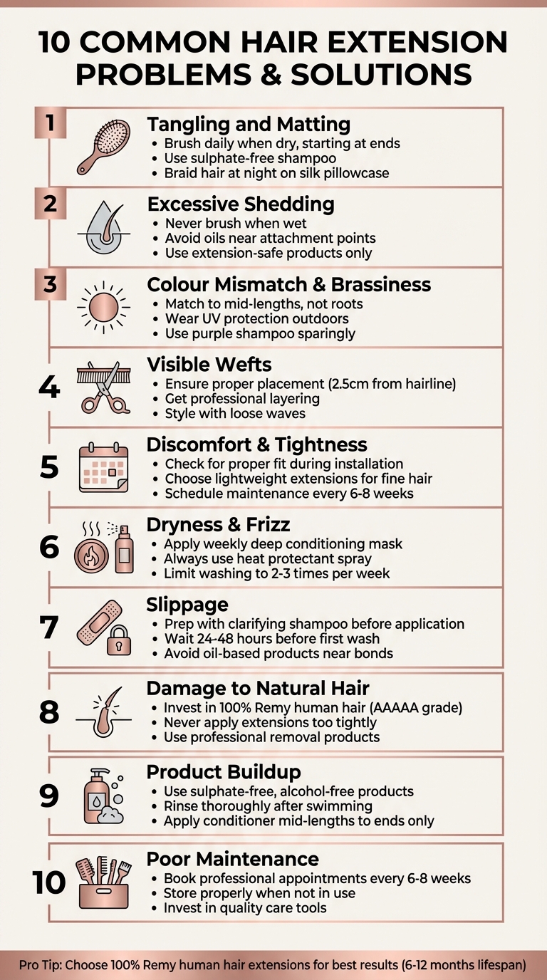 10 Common Hair Extension Problems and Quick Solutions Guide