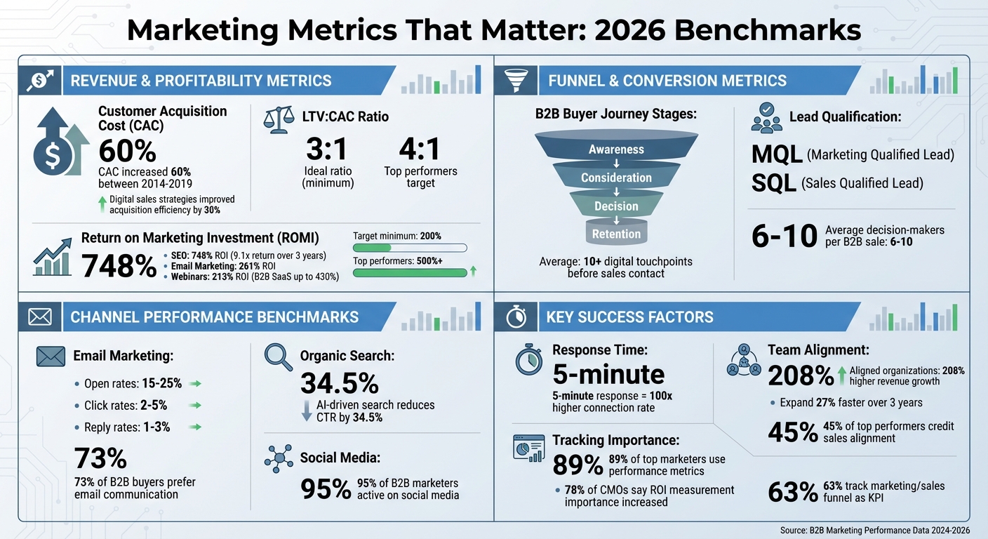 Essential B2B Marketing Metrics and Benchmarks for 2026