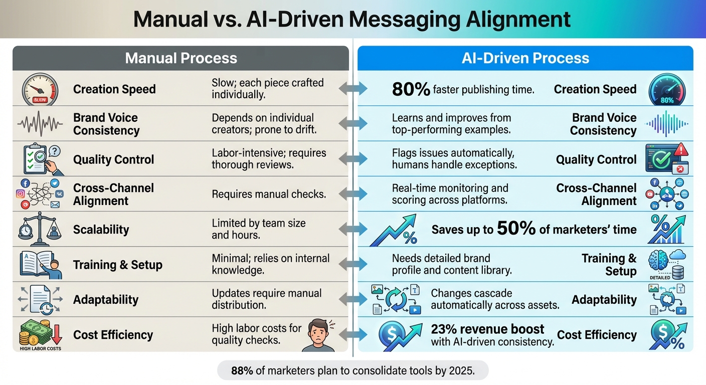 Manual vs AI-Driven Brand Messaging Alignment Comparison