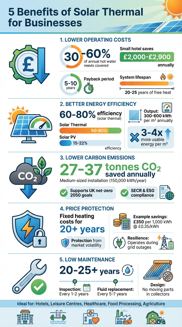 5 Key Benefits of Solar Thermal Systems for UK Businesses