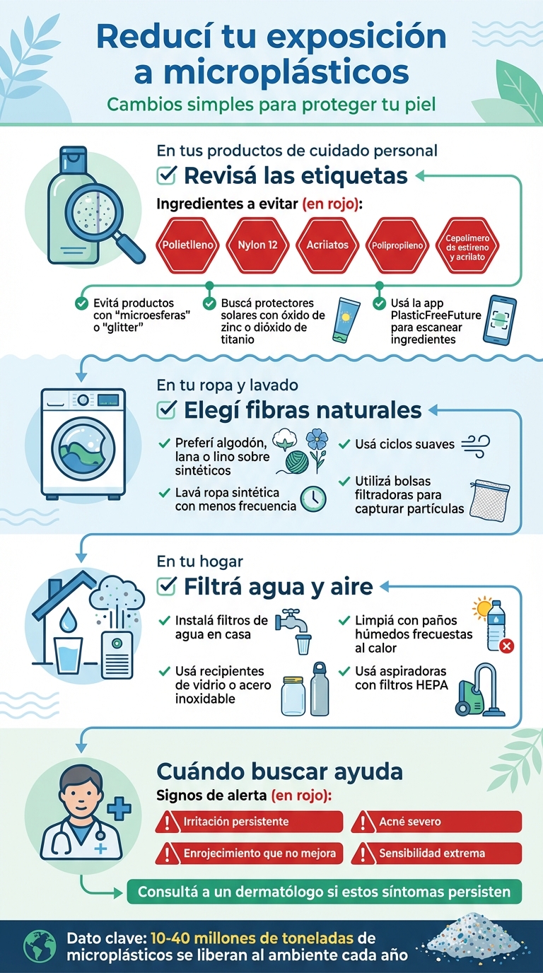 Cómo reducir la exposición a microplásticos en tu rutina diaria