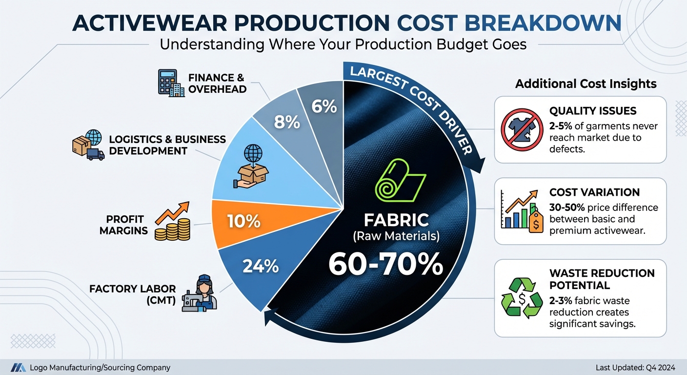 Activewear Production Cost Breakdown by Component