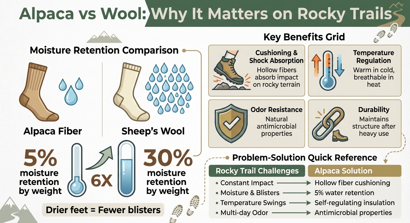 Alpaca vs Wool Socks: Moisture Retention and Performance Comparison for Hiking