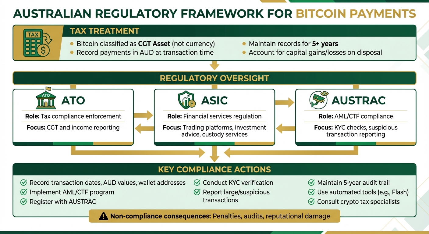 Australian Bitcoin Payment Compliance: Tax and Regulatory Framework Overview