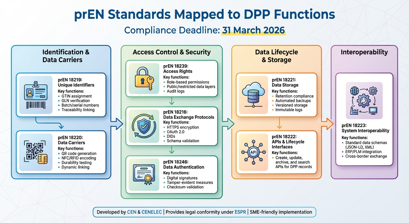 8 prEN Standards for Digital Product Passport Compliance by March 2026