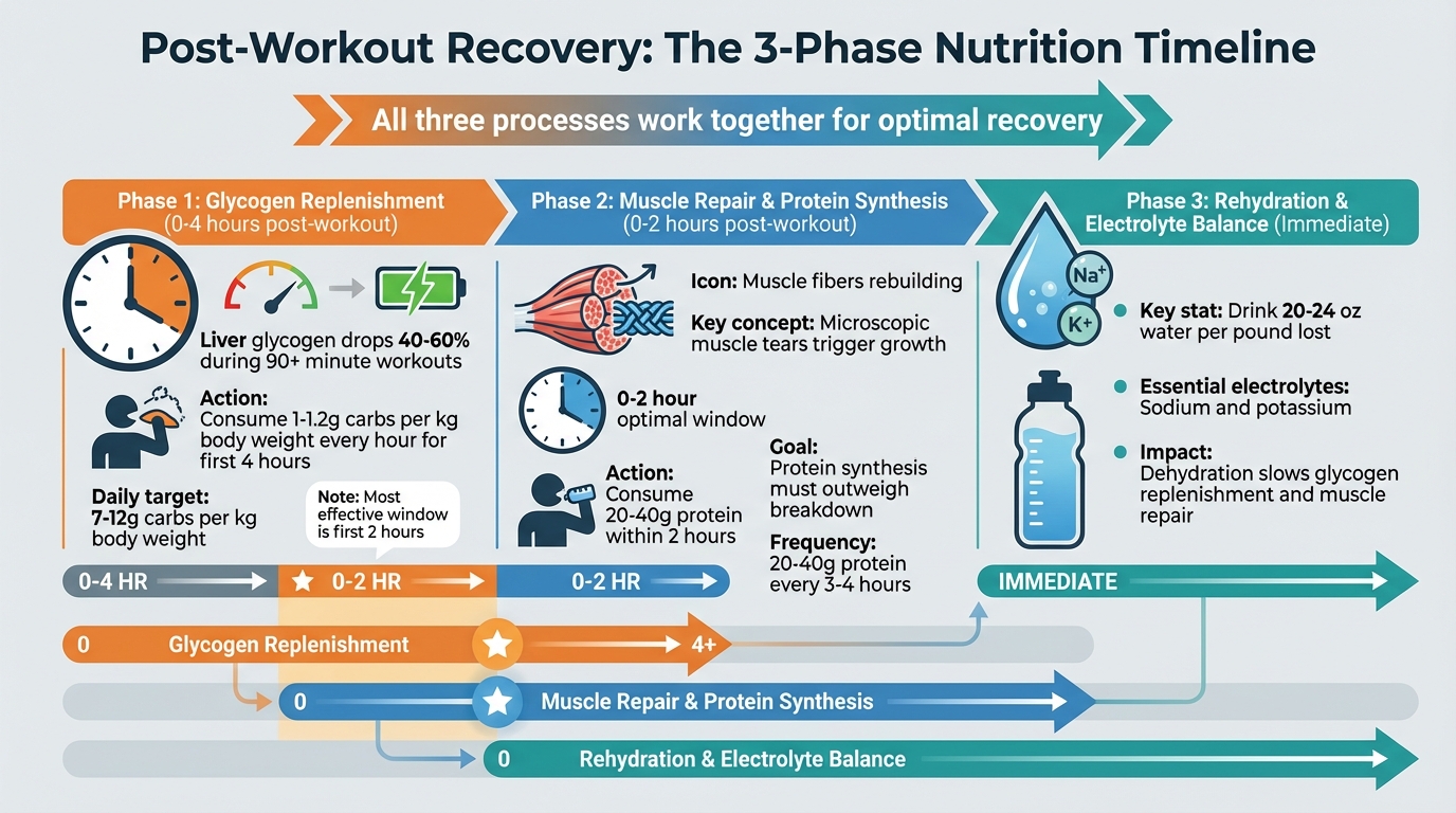 Post-Workout Recovery: The 3-Phase Nutrition Timeline
