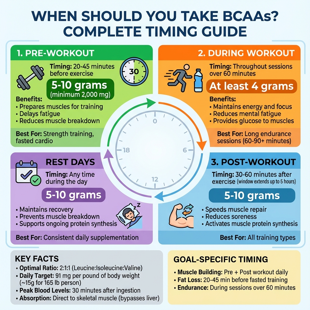 BCAA Timing Guide: When to Take BCAAs for Optimal Results