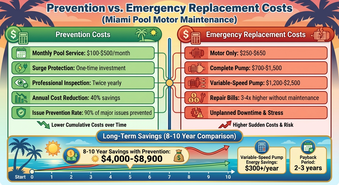 Pool Motor Maintenance Costs: Prevention vs Emergency Replacement in Miami