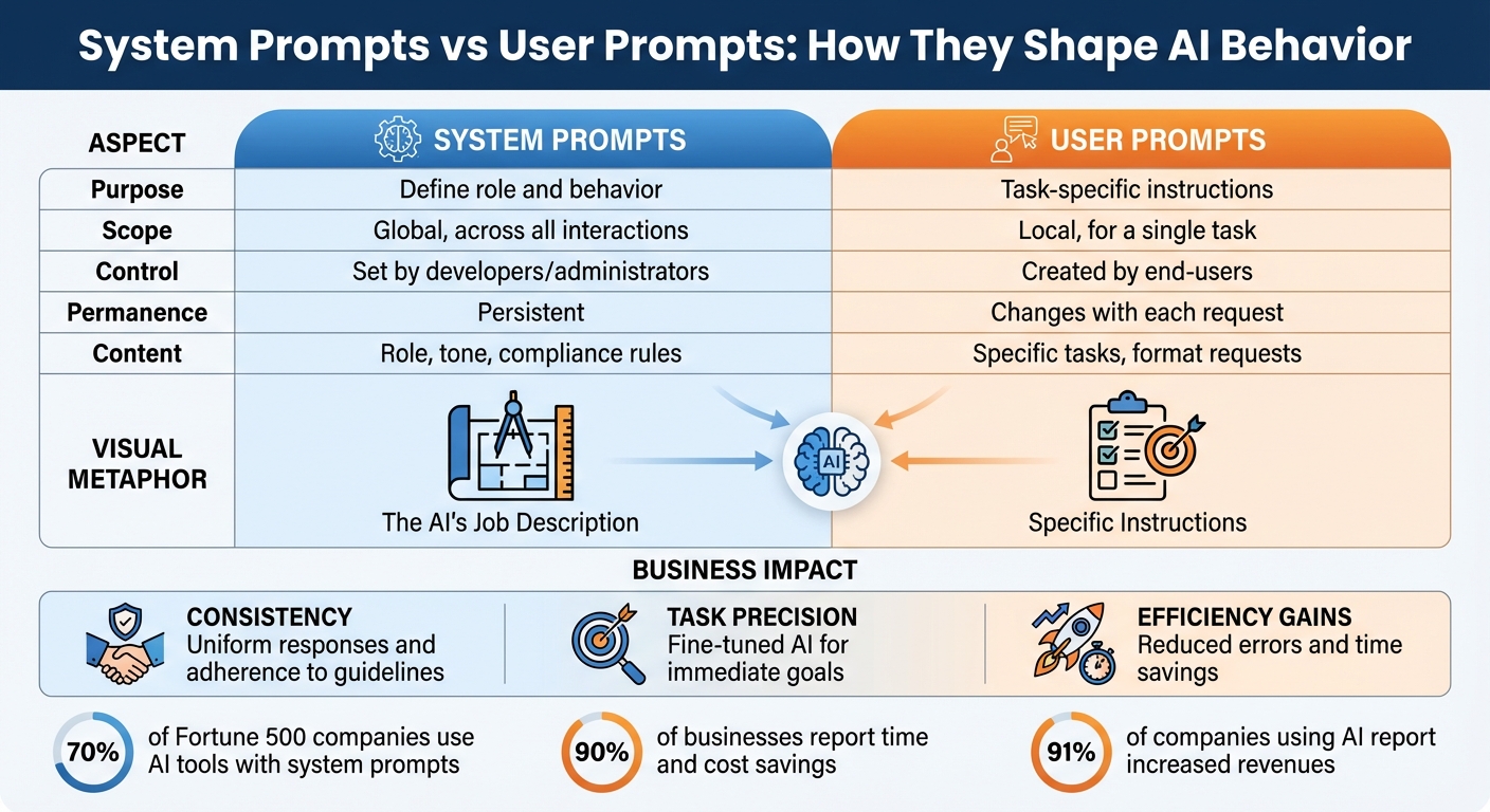 System Prompts vs User Prompts: Key Differences in AI Behavior